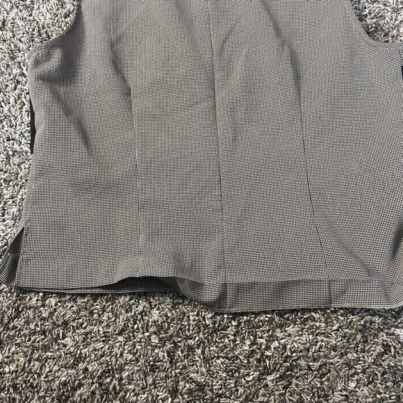 Vintage Tank Top Size 16 Black Cream Striped Minimalist Secretary Chic 90s Y2K - Picture 9 of 13